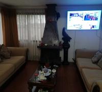living con hermosa chimenea decorativa