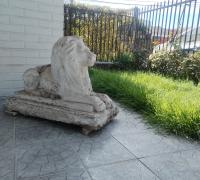 Vista desde fuera con reja alta y malla se seguridad abajo 