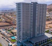 En el mejor sector de la ciudad, se conforma un barrio muy exclusivo. Sector Llacolen. Acá se emplaza  condominio Palmas del Sur II, con orientación sur, vista directa al mar, una gran oportunidad para invertir.