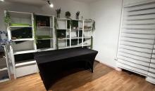 otra vista del interior donde se aprecia el piso flotante y el color blanco de sus paredes