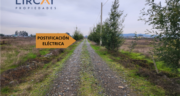 postes de lectricidad a los pies de cada Lote