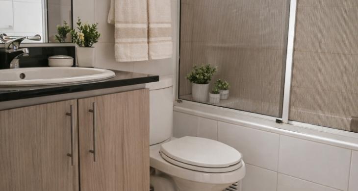 Cómoda sala de baño para dormitorio en suite